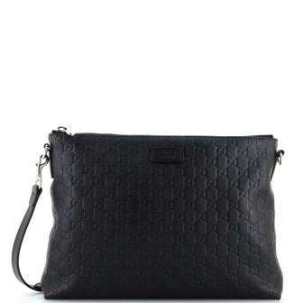 Gucci Convertible Zip Messenger Guccissima Leather Large