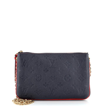 Louis Vuitton Double Zip Pochette Monogram Empreinte Leather