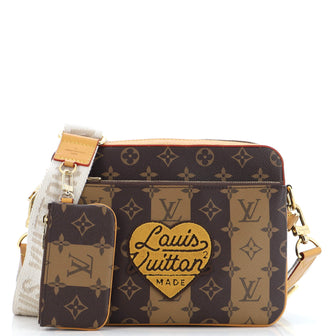 Louis Vuitton Nigo Trio Messenger Bag Limited Edition Stripes Monogram Canvas