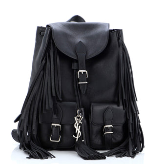 Saint Laurent Festival Backpack Fringe Leather Small
