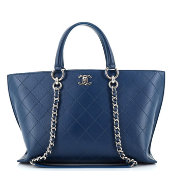 Chanel Ring My Bag Shopping Tote Stitched Calfskin Medium