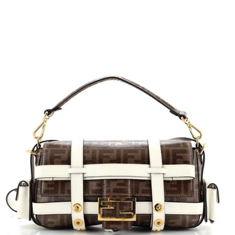 Fendi Baguette Cage Bag Zucca Coated Canvas and Leather Medium