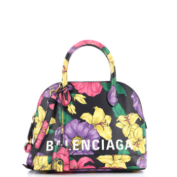 Balenciaga Logo Ville Bag Printed Leather Small