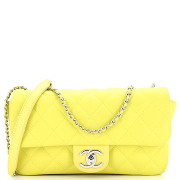 Chanel Coco Rain Flap Bag Quilted Rubberized Lambskin Medium