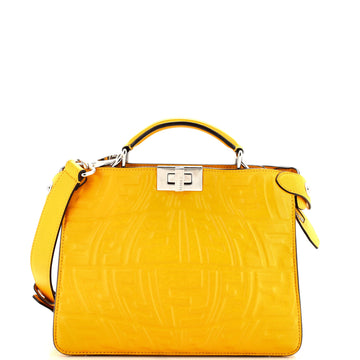 Fendi x Sarah Coleman Peekaboo ISeeU Bag Fish-Eye FF Embossed Leather Mini