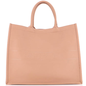 Christian Dior Book Tote Embossed Leather Large
