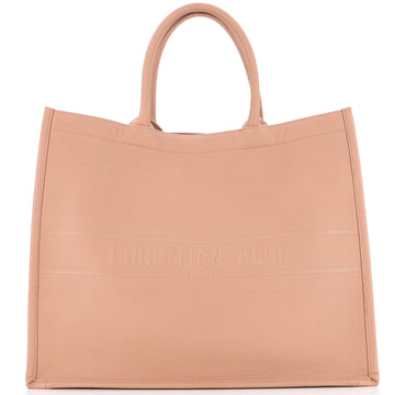 Christian Dior Book Tote Embossed Leather Large