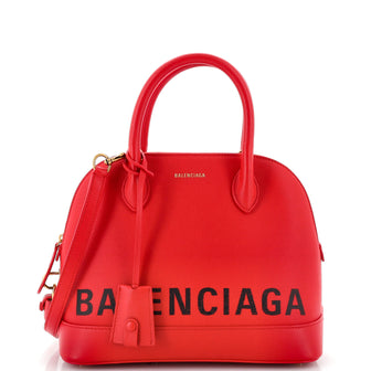 Balenciaga Logo Ville Bag Leather Small