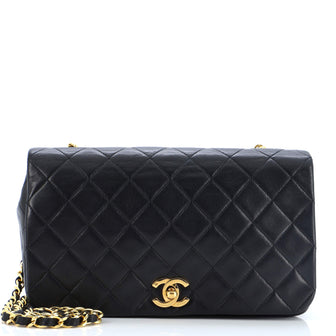 Chanel Vintage Full Flap Bag Quilted Lambskin Medium