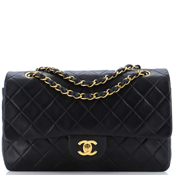 Chanel Vintage Classic Double Flap Bag Quilted Lambskin Medium