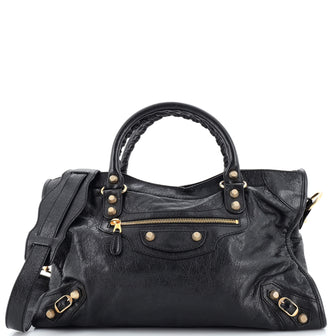 Balenciaga City Giant Studs Bag Leather Medium