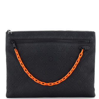 Louis Vuitton A4 Pouch Monogram Taurillon Leather