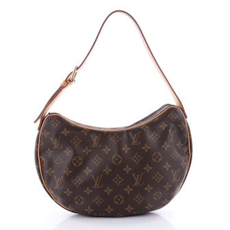 Louis Vuitton Croissant Handbag Monogram Canvas MM Brown 2445001