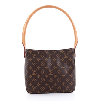 Louis Vuitton Looping Handbag Monogram Canvas MM Brown 2445003