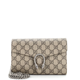Gucci Dionysus Chain Wallet GG Coated Canvas Small