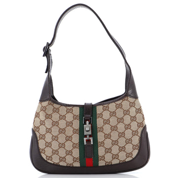 Gucci Web Jackie O Hobo GG Canvas Medium