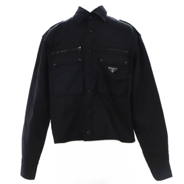 Prada Men's Military Two Pocket Shirt Jacket Re-Nylon