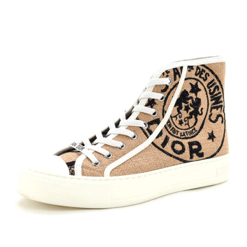 Christian Dior Women's Walk'N'Dior Sneakers Embroidered Jute Canvas