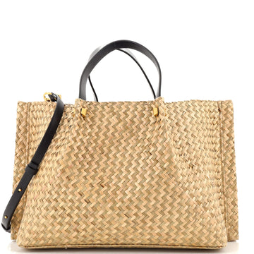 Valentino Garavani VLogo Escape Tote Straw Medium