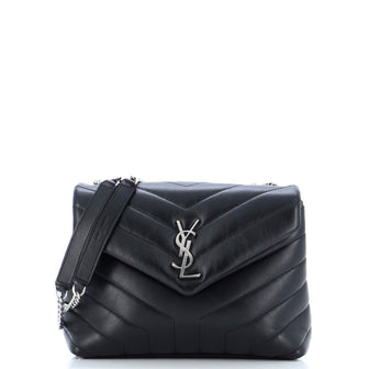 Saint Laurent Loulou Shoulder Bag Matelasse Chevron Leather Small