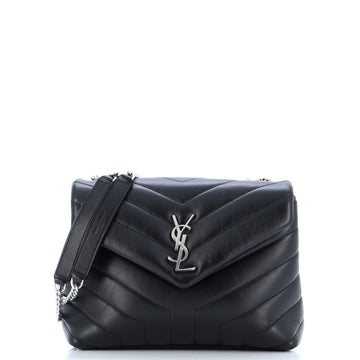Saint Laurent Loulou Shoulder Bag Matelasse Chevron Leather Small