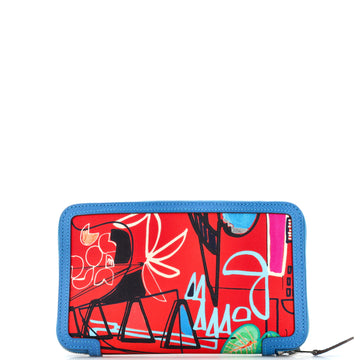 Hermes Soie Cool Wallet Printed Silk and Epsom Long
