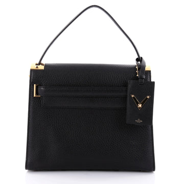 Valentino My Rockstud Convertible Satchel Leather Medium Black 2447001