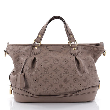 Louis Vuitton Stellar Handbag Mahina Leather PM Brown 2447301