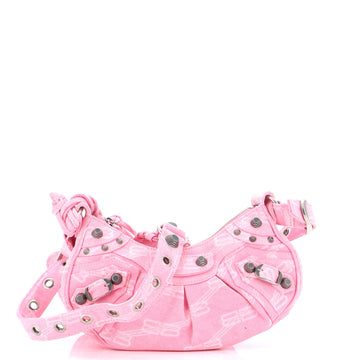 Balenciaga Le Cagole Giant Studs Shoulder Bag BB Denim XS