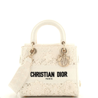 Christian Dior Lady D-Lite Bag Embroidery with Macrame Effect Medium