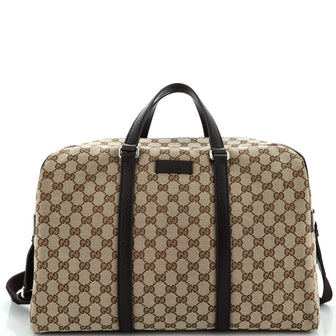 Gucci Convertible Boston Carry On Duffle Bag (Outlet) GG Canvas Medium