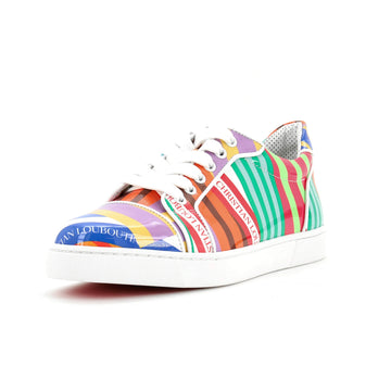 Christian Louboutin Women's Vieira Flat Sneakers Printed Patent