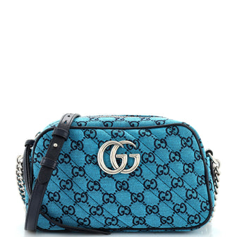 Gucci GG Marmont Shoulder Bag Diagonal Quilted GG Canvas Small