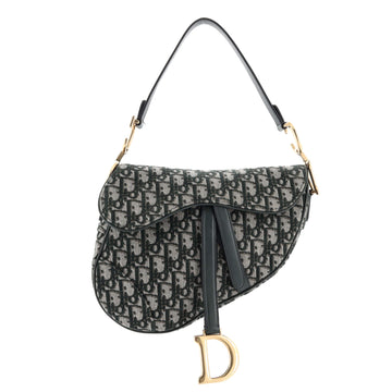 Christian Dior Saddle Handbag Oblique Canvas Medium
