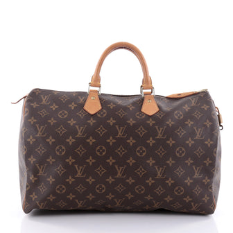 Louis Vuitton Speedy Handbag Monogram Canvas 40 Brown