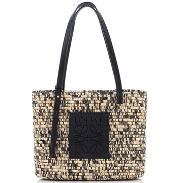 Loewe Square Basket Tote Woven Raffia Small