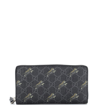 Gucci Zip Around Wallet Printed GG Coated Canvas