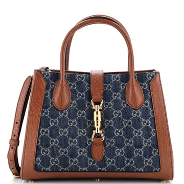 Gucci Jackie 1961 Tote GG Denim and Leather Medium