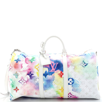 Louis Vuitton Keepall Bandouliere Bag Limited Edition Monogram Watercolor Canvas 50