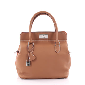 Hermes Eclat Toolbox Handbag Swift 26 Brown 2451001