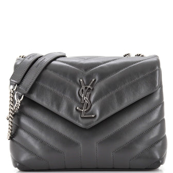 Saint Laurent Loulou Shoulder Bag Matelasse Chevron Leather Medium