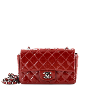 Chanel Classic Single Flap Bag Quilted Patent Mini