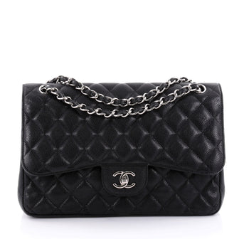 Chanel Classic Double Flap Bag Quilted Caviar Jumbo 2451505