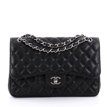 Chanel Classic Double Flap Bag Quilted Caviar Jumbo 2451505
