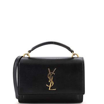 Saint Laurent Sunset Top Handle Chain Wallet Leather