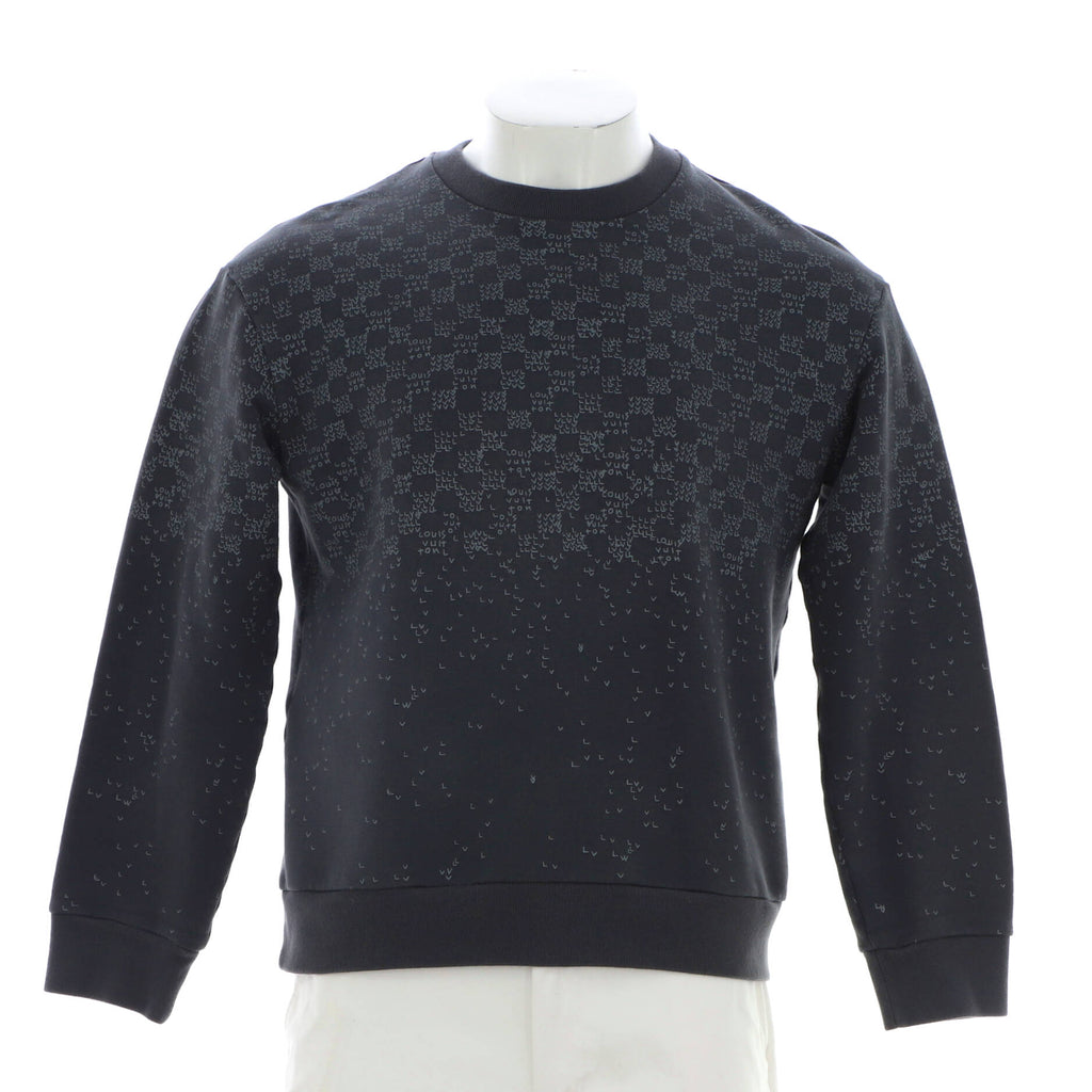 Louis Vuitton Men's Crewneck Sweatshirt Damier Spread Cotton Gray