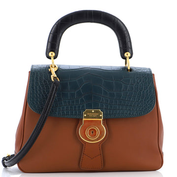 Burberry DK88 Top Handle Bag Alligator and Leather Medium
