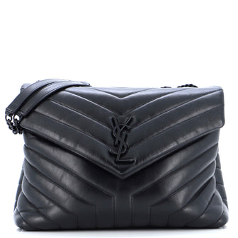 Saint Laurent Loulou Shoulder Bag Matelasse Chevron Leather Medium