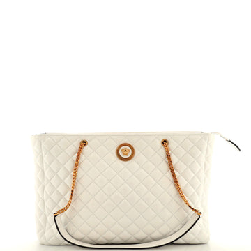 Versace Medusa Icon Chain Tote Quilted Leather Large