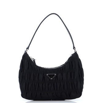 Prada Hobo Tessuto Gaufre with Saffiano Mini